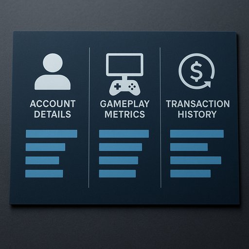 Chart showing data collection categories such as account details, gameplay metrics, and transaction history, indicating how P666 manages user data securely