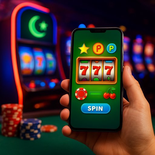 Hero banner detailing vibrant online gaming on mobile in Pakistan with P666 branding, showcasing a modern casino atmosphere, lively colors, and a phone interface